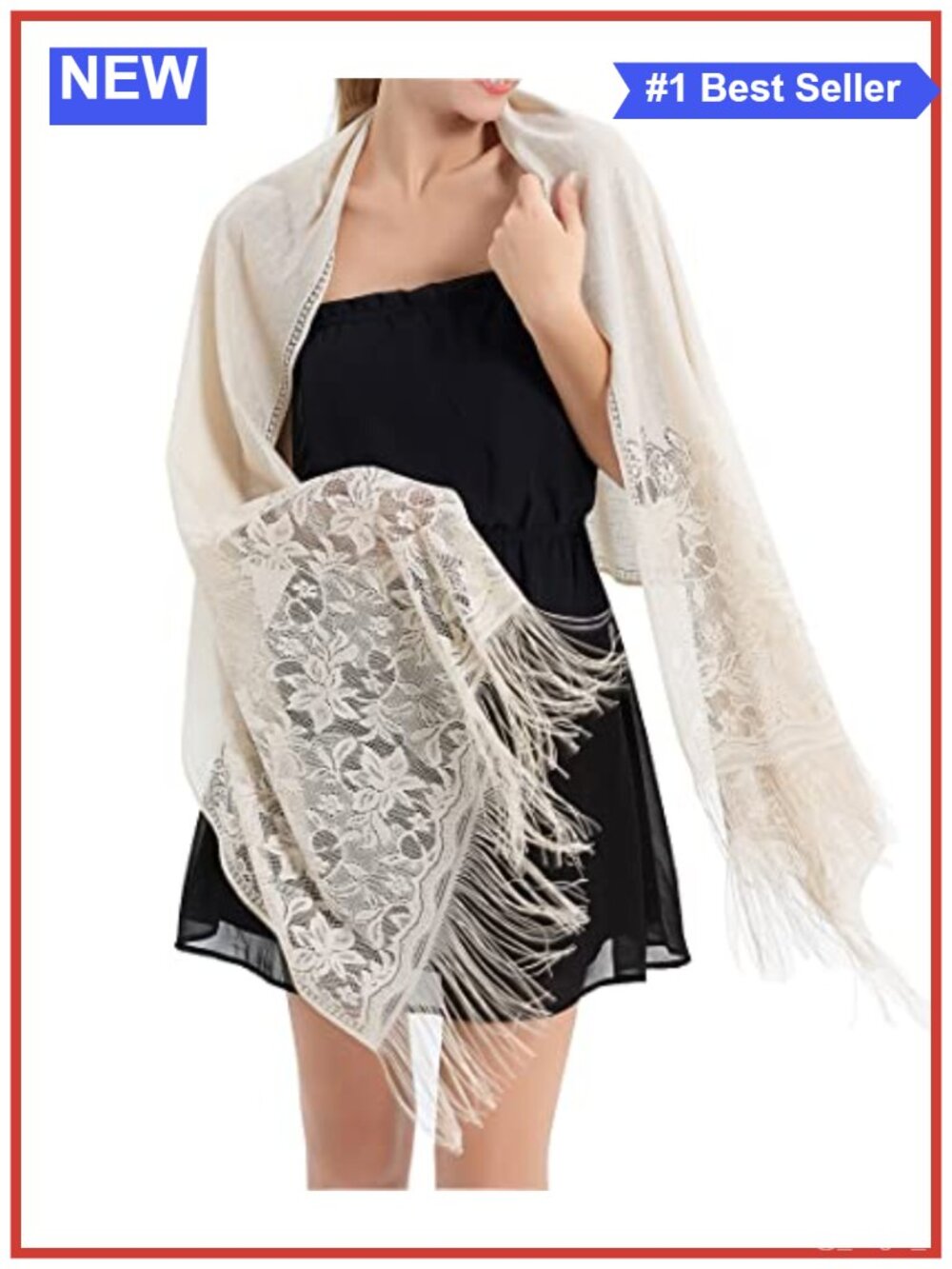RIIQIICHY Women's Pashmina Shawl Wrap 100% Polyester Evening Dress Scarf
